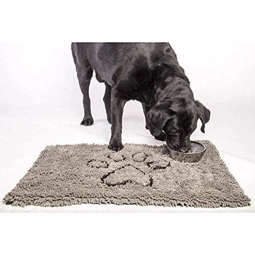 Dog Gone Smart Dirty Dog Microfiber Paw Doormat - Muddy Mats For Dogs - Super Absorbent Dog Mat Keeps Paws and Floors Clean - Machine Washable Pet Door Rugs with Non-Slip Backing | Large Marine