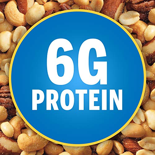 Planters Mixed Nuts Less Than 50% Peanuts with Peanuts (Almonds, Cashews, Hazelnuts and Pecans, 12 ct Pack, 15 oz Canisters)