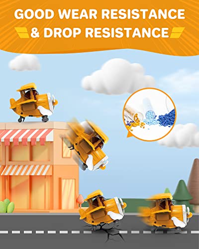 Super Wings 5' Transforming Grand Albert Airplane Toys, Vehicle Action Figure, Plane to Robot, Fun Toys for 3+ Year Old Boys and Girls, Preschool Kids Birthday Gift Orange