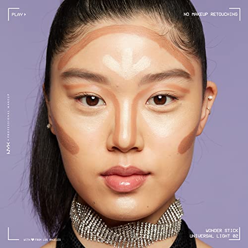 NYX PROFESSIONAL MAKEUP Wonder Stick, Face Shaping and Contouring Stick - Universal Light