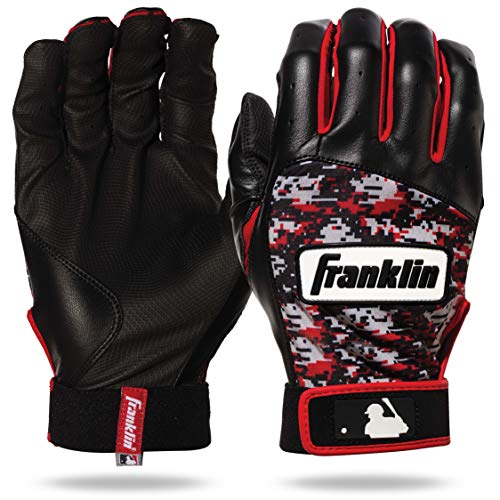 Franklin Sports MLB Digitek Baseball Batting Gloves - Gray/Red Digi - Adult Small