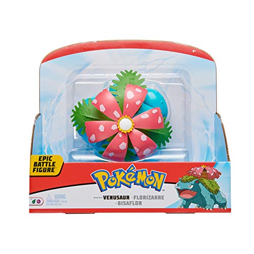 Pokemon Venusaur 12-Inch Epic Battle Figure - Authentic Details, Fully Articulated Figure Toys Inspired By Smash-Hit Animated Series - Gotta Catch ‘Em All