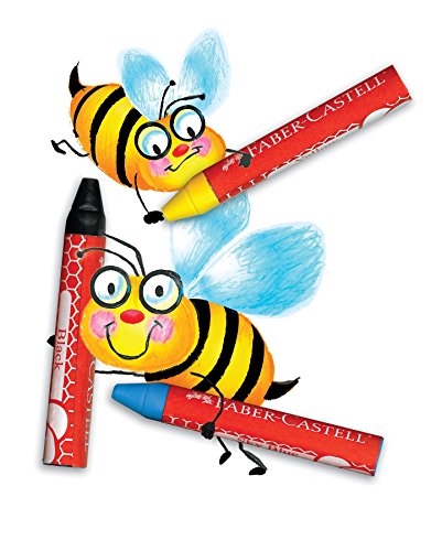 Faber-Castell Beeswax Crayons in Durable Storage Case, 24 Vibrant Colors