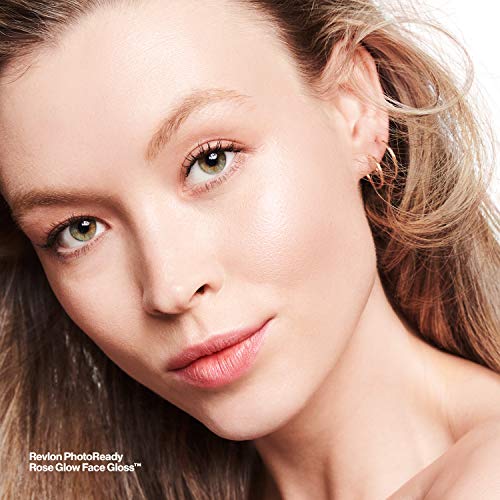 Face Primer by Revlon, PhotoReady Face Gloss Rose Glow, Face Makeup for All Skin Types, Hydrates, Illuminates and Moisturizes, Infused with Glycerin and Olive Oil Extract, 80% Water, 1 Fl Oz