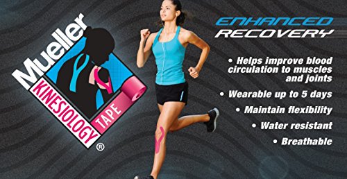 Mueller Sports Medicine Kinesiology Tape I-Strip Roll (20 Strips), Blue, 2' x 9.75'