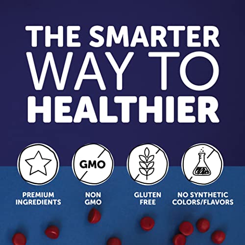 SmartyPants Men's Formula, Daily Multivitamin for Men: Vitamins C, D3, Zinc, Omega 3, CoQ10, and B12 for Immune Support, Energy, Prostate and Heart Health, Fruit Flavor, 180 Gummies (30 Day Supply)