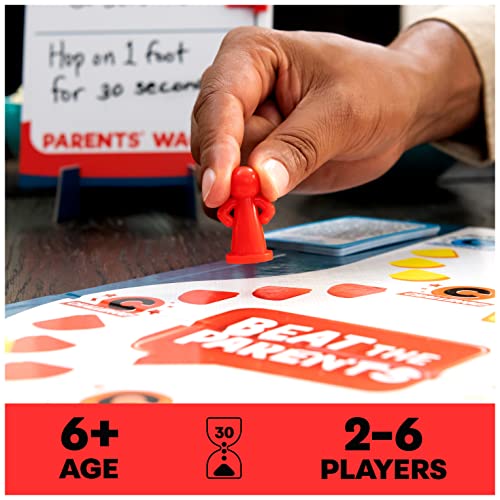 Spin Master Beat The Parents Classic Family Trivia Game, Kids Vs Parents, with 25 Bonus Cards for Ages 6 and up (Amazon Exclusive)