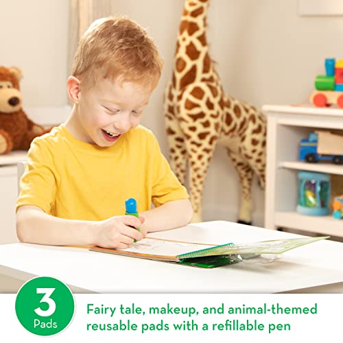 Melissa and Doug On the Go Water Wow! Reusable Water-Reveal Activity Pads, 3-pk, Makeup, Fairy Tales, Animals - Travel Toys, Party Favors, Stocking Stuffers, Mess Free Coloring Books For Kids Ages 3+