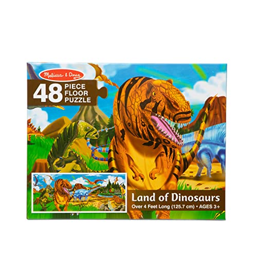 Melissa and Doug Land of Dinosaurs Floor Puzzle (48 pcs, 4 feet long)