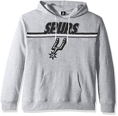 Ultra Game NBA San Antonio Spurs Mens Fleece Hoodie Pullover Sweatshirt Out Of Bounds, Heather Gray, X-Large