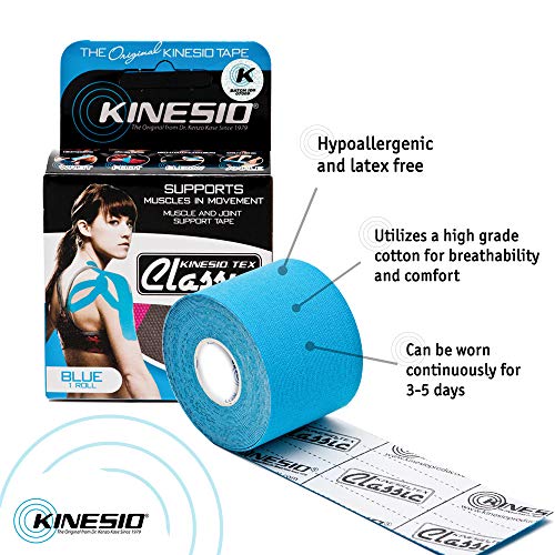 Kinesio Taping - Elastic Therapeutic Athletic Tape Tex Classic - Blue – 2 in. x 13 ft