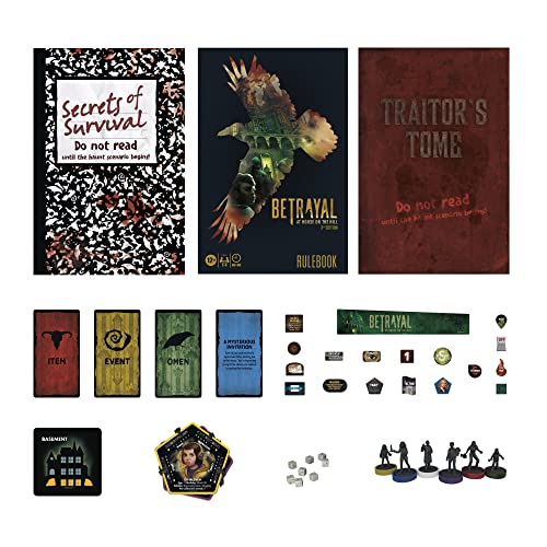 Hasbro Gaming Avalon Hill Betrayal at The House on The Hill 3rd Edition Cooperative Board Game, Ages 12 and Up, 3-6 Players, 50 Chilling Scenarios