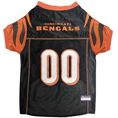 NFL Cincinnati Bengals Dog Jersey, Size: Small. Best Football Jersey Costume for Dogs and Cats. Licensed Jersey Shirt.