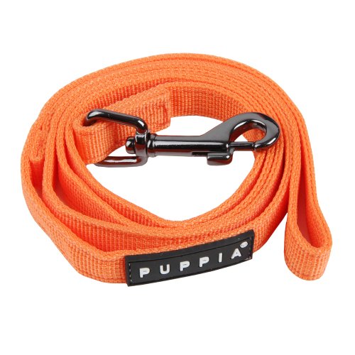Puppia Two Tone Dog Lead Strong Durable Comfortable Grip Walking Training Leash for Small and Medium Dog, Orange, Large