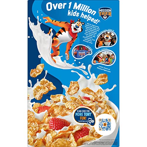 Frosted Flakes Breakfast Cereal, 8 Vitamins and Minerals, Kids Snacks, Large Size, Original, 10.8lb Case (10 Boxes)