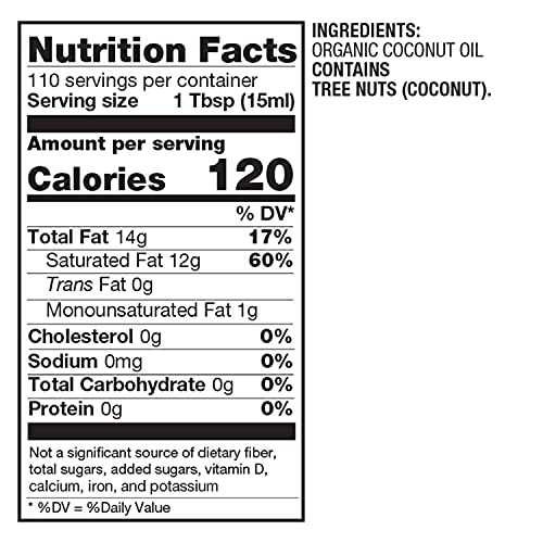 BetterBody Foods Naturally Refined Organic Coconut Oil with Neutral Flavor and Aroma, Non-GMO, Cooking Oil, 56 oz