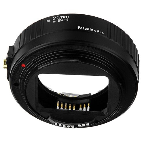 Fotodiox Pro Auto Macro Extension Tube, 21mm Section - for Canon EOS EF/EF-s Lenses for Extreme Close-up with Autofocus and Auto-Exposure