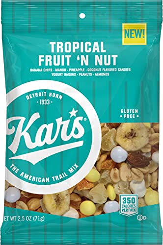 Kar's Nuts Tropical Fruit 'N Nut Trail Mix, 2.5 Oz, Pack of 42