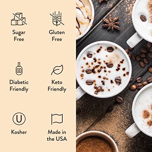 Jordan's Skinny Syrups, Classic Syrup Sampler, Vanilla, Caramel, Mocha, Hazelnut, Salted Caramel, Butter Toffee 25.4 Fl Oz (Pack of 6)