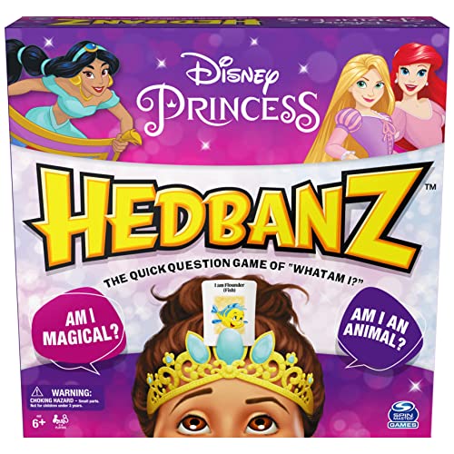 Hedbanz Disney Princess Game with Hedbanz Frozen Game 2-Pack Bundle, Classic Question Game for Kids and Families, Ages 6 and up, Amazon Exclusive