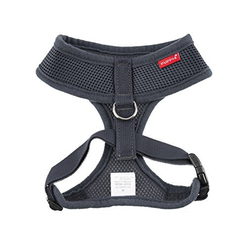 Authentic Puppia Soft Harness, Grey, Medium