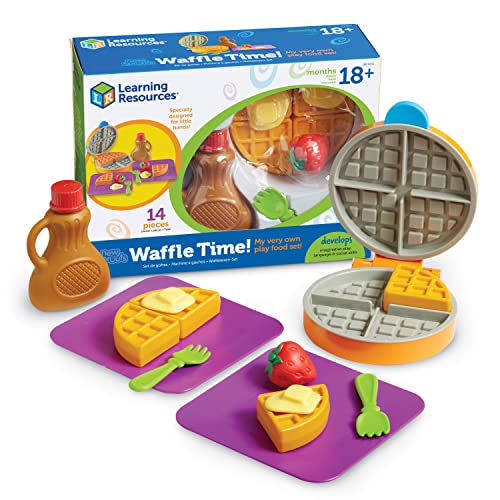 Learning Resources New Sprouts Waffle Time, Pretend Play Food Set, 14 Piece Set, Ages 18 mos+