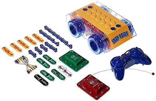 Snap Circuits R/C Snap Rover Electronics Exploration Kit | 23 Fun STEM Projects | 4-Color Project Manual | 30+ Snap Modules | Unlimited Fun,Black