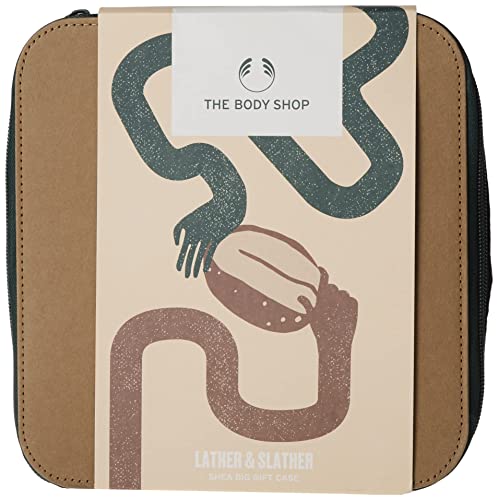 The Body Shop Lather and Slather Shea Body Care Gift Set, for Dry Skin, Vegan
