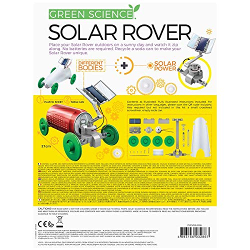 4M Green Science Solar Rover, DIY STEAM Powered Kids Science Kit, Boys and Girls Ages 5+