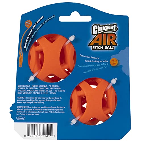 Chuckit! Air Fetch Ball Dog Toy, Medium, Pack of 2