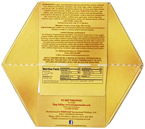 TORTUGA Caribbean Banana Rum Cake - 16 oz Rum Cake - The Perfect Premium Gourmet Gift for Gift Baskets, Parties, Holidays, and Birthdays - Great Cakes for Delivery