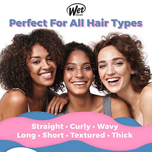 Wet Brush Go Green Mini Detangler, Pink - Detangling Travel Hair Brush - Ultra-Soft IntelliFlex Bristles Glide Through Tangles with Ease - Gently Loosens Knots - Minimize Pain, Split Ends and Breakage