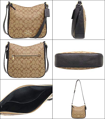 Coach Women's Ellie File Bag (Signature Canvas - Khaki/Black)