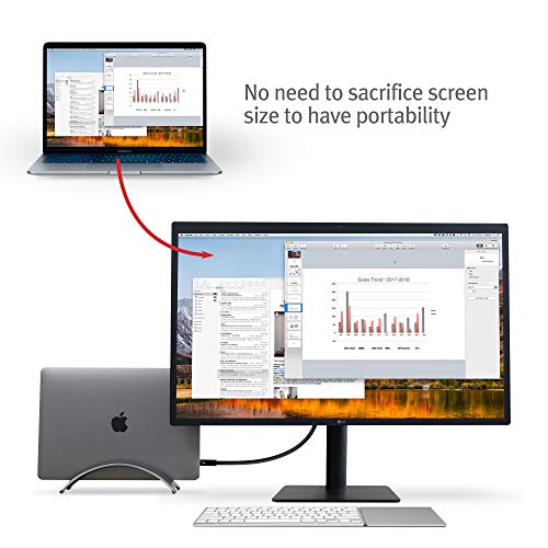 Twelve South BookArc for Computers | Space-Saving Vertical Stand to Organize Work and Home Office for Apple Computers, Now Compatible with M1 Devices* (Space Grey)
