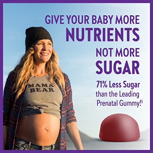 New Chapter Prenatal Multivitamin Gummies – 71% Less Sugar, Prenatal Gummies for Mom and Healthy Baby with Prenatal Vitamins Methylfolate, D3, Choline and Ginger, Non-GMO, Gluten Free, Berry Citrus, 90ct