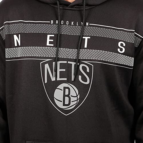 Ultra Game NBA Men's Fleece Midtown Pullover Sweatshirt, Black, Medium