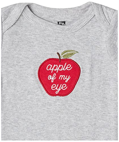 Hudson Baby Unisex Baby Cotton Long-Sleeve Bodysuits Apple, 6-9 Months