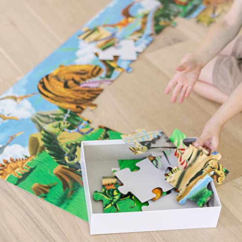 Melissa and Doug Land of Dinosaurs Floor Puzzle (48 pcs, 4 feet long)