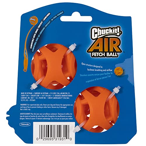 Chuckit! Air Fetch Ball Dog Toy, Small, Pack of 2