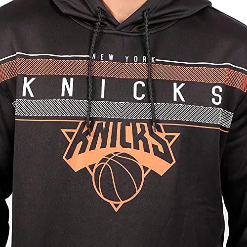 Ultra Game NBA Men's Fleece Midtown Pullover Sweatshirt, Black, X-Large