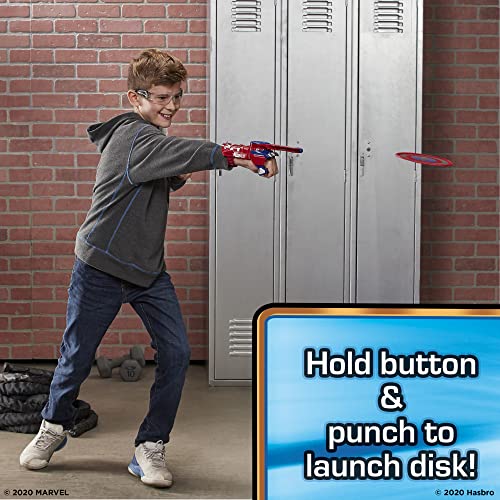 Avengers NERF Power Moves Marvel Captain America Shield Sling NERF Disc-Launching Toy for Kids Roleplay, Toys for Kids Ages 5 and Up (Amazon Exclusive)