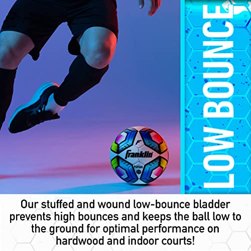 Franklin Sports Futsal Ball - Low Bounce Futsal and Indoor Soccer Training Ball - Heavy Indoor + Outdoor Futsal Ball - Official Size - Size 4