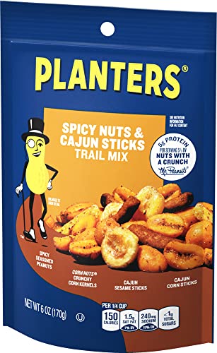 Planters Spicy Nuts and Cajun Sticks Trail Mix, 6 Ounce (Pack of 12)