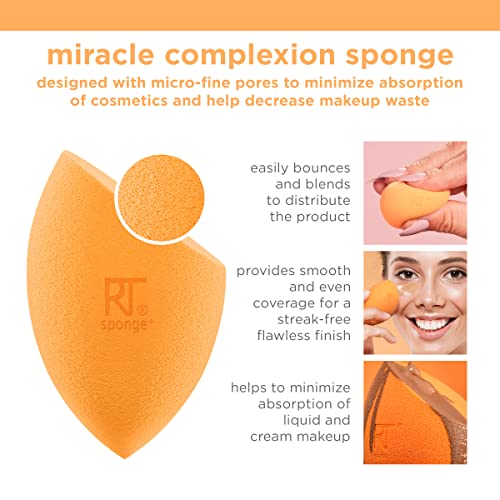 Real Techniques Everyday Essentials Kit, Makeup Brushes and Makeup Blending Sponge, Makeup Tools For Foundation, Blush, Bronzer, and Eyeshadow, Synthetic Bristles, 5 Piece Set
