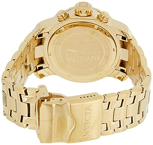Invicta Men's Pro Diver Quartz Watch with Gold Tone Stainless Steel Band, Gold (Model: 0074)