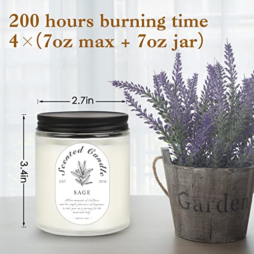 4 Pack Candles for Home Scented, Lavender Candle, Aromatherapy Jar Candles, 28 oz 200 Hour Long Lasting Candles, Scented Candles Gift Set for Women, Perfect for Birthday Gifts