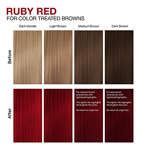 Celeb Luxury Gem Lites Colorwash, Professional Semi-Permanent Hair Color Depositing Shampoo, Ruby