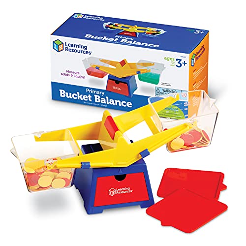 Learning Resources Primary Bucket Balance Teaching Scale - 1 Piece, Ages 3+ Math for Preschoolers, Classroom Balance Scale, Balance Scale for Kids, Science for Kids
