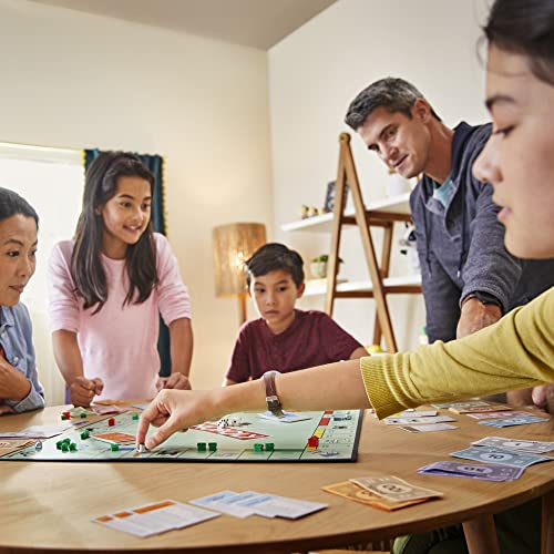 Monopoly Game, Family Board Games for 2 to 6 Players, Board Games for Kids Ages 8 and Up, Includes 8 Tokens (Token Vote Edition)