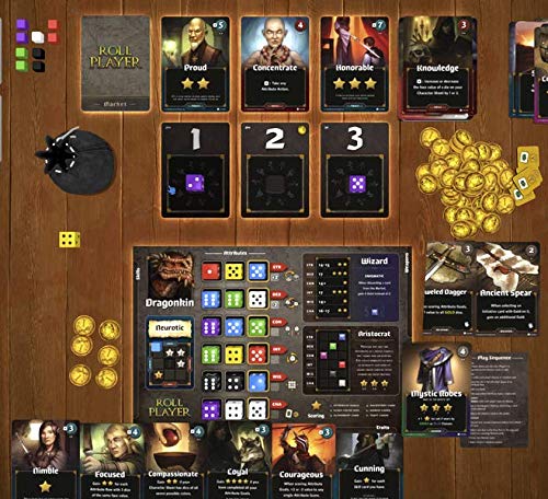 Thunderworks Games Roll Player Strategy Boxed Board Game Ages 12 and Up, Multi-Colored (twk2000)